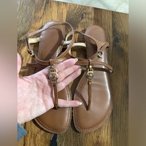 Michael Kors Brown Strap Sandal.